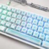wooting 60he+Magnetically adjustable axis gaming keyboard with a hollowed-out shell and Lake Light Ceramic coating
