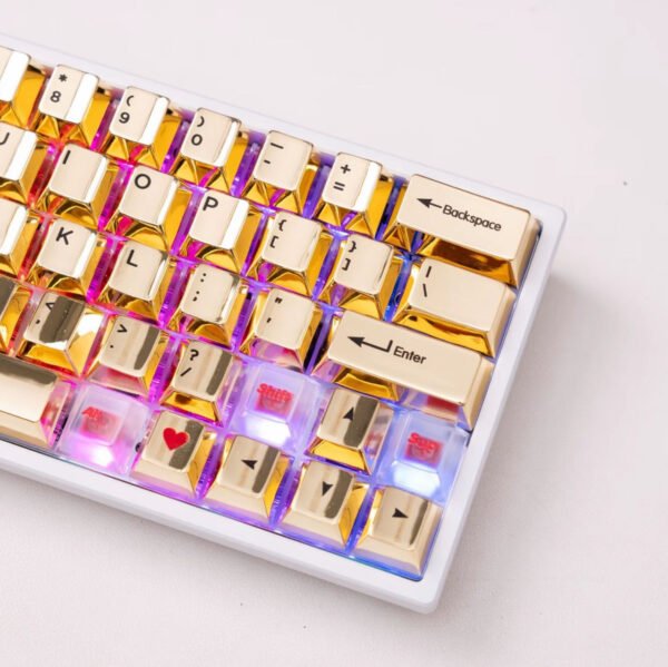 Mirror-finished metal keycaps m60pro+
